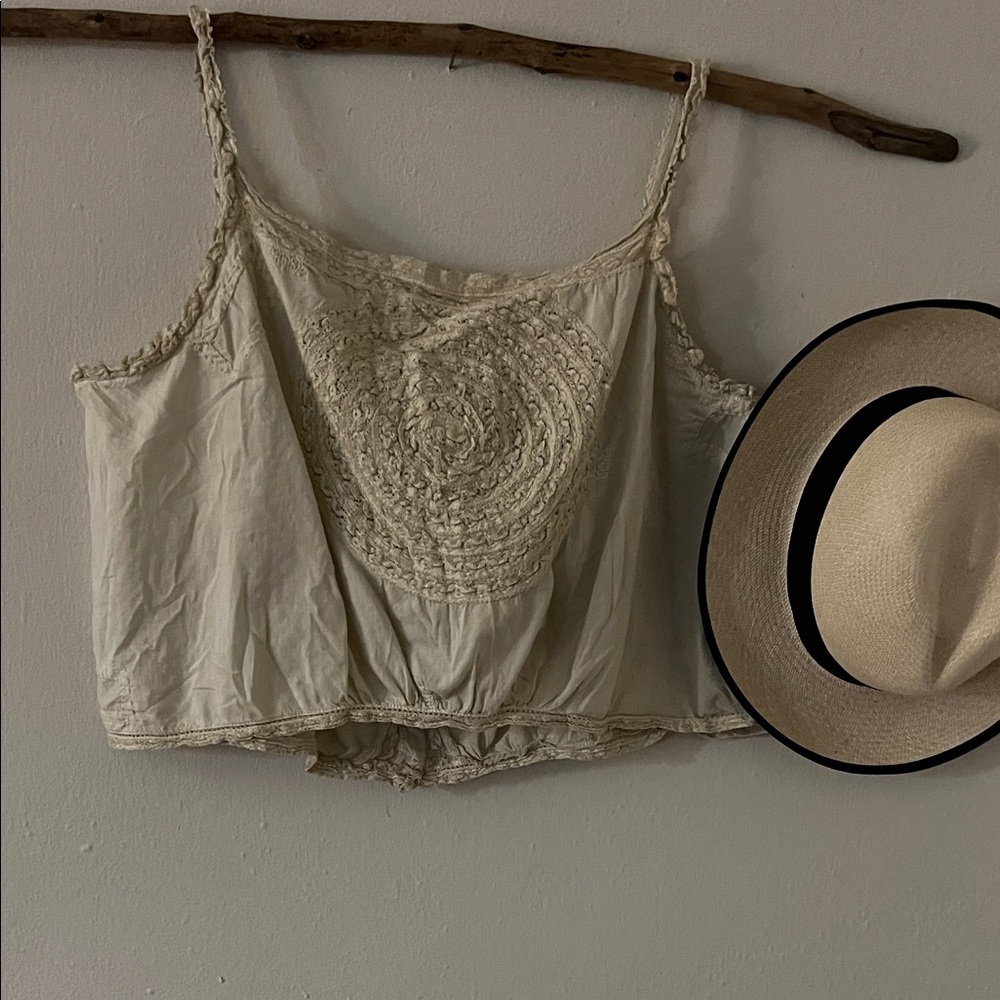 Magnolia Pearl Gray and Cream Short Sleeve Top - Picture 2 of 7